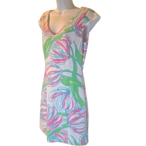 Lily Pulitzer tropical print Ring the Bellboy Desiree dress M - Picture 3 of 8